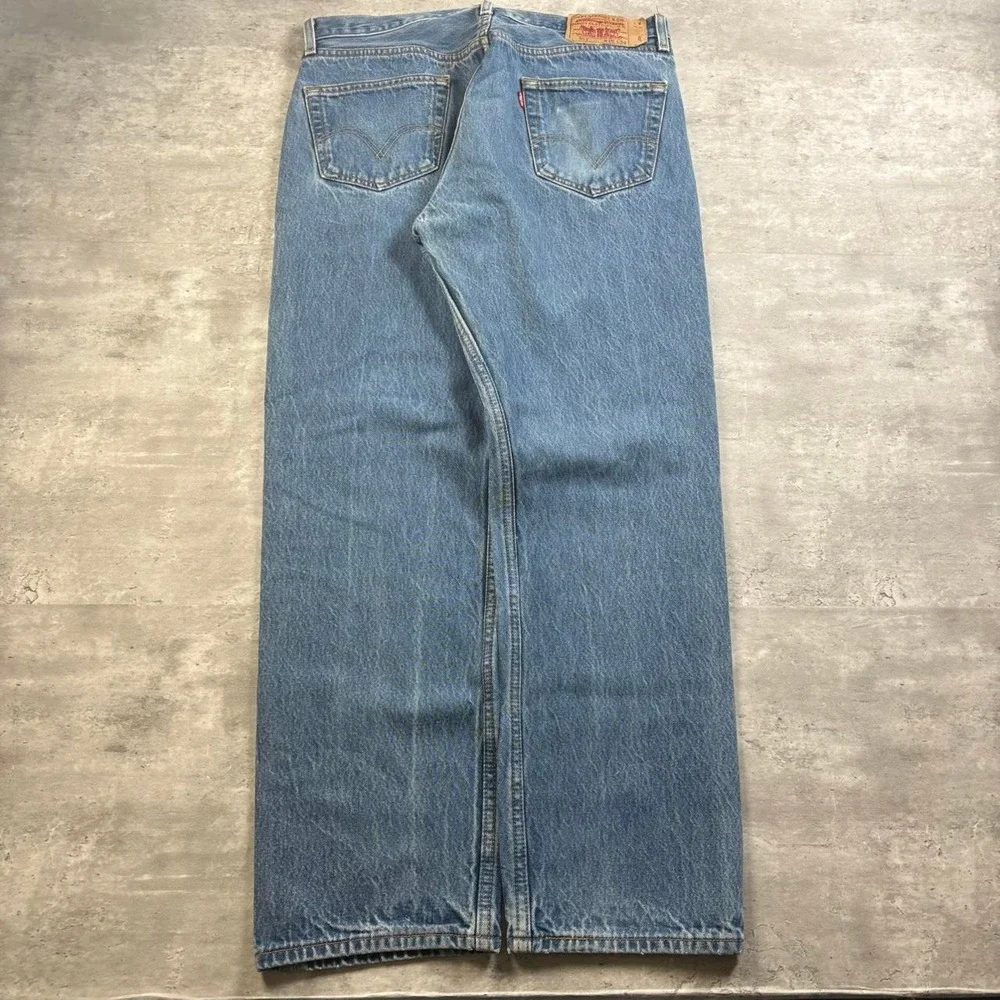 Levi's 501XX Jeans Mens 34x30 Blue Vintage 90s Button Fly Straight Leg